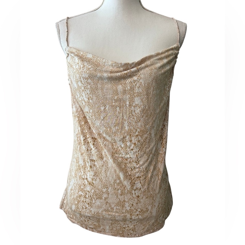 Free People Intimately Snake-Skin Square Neck Top Size L